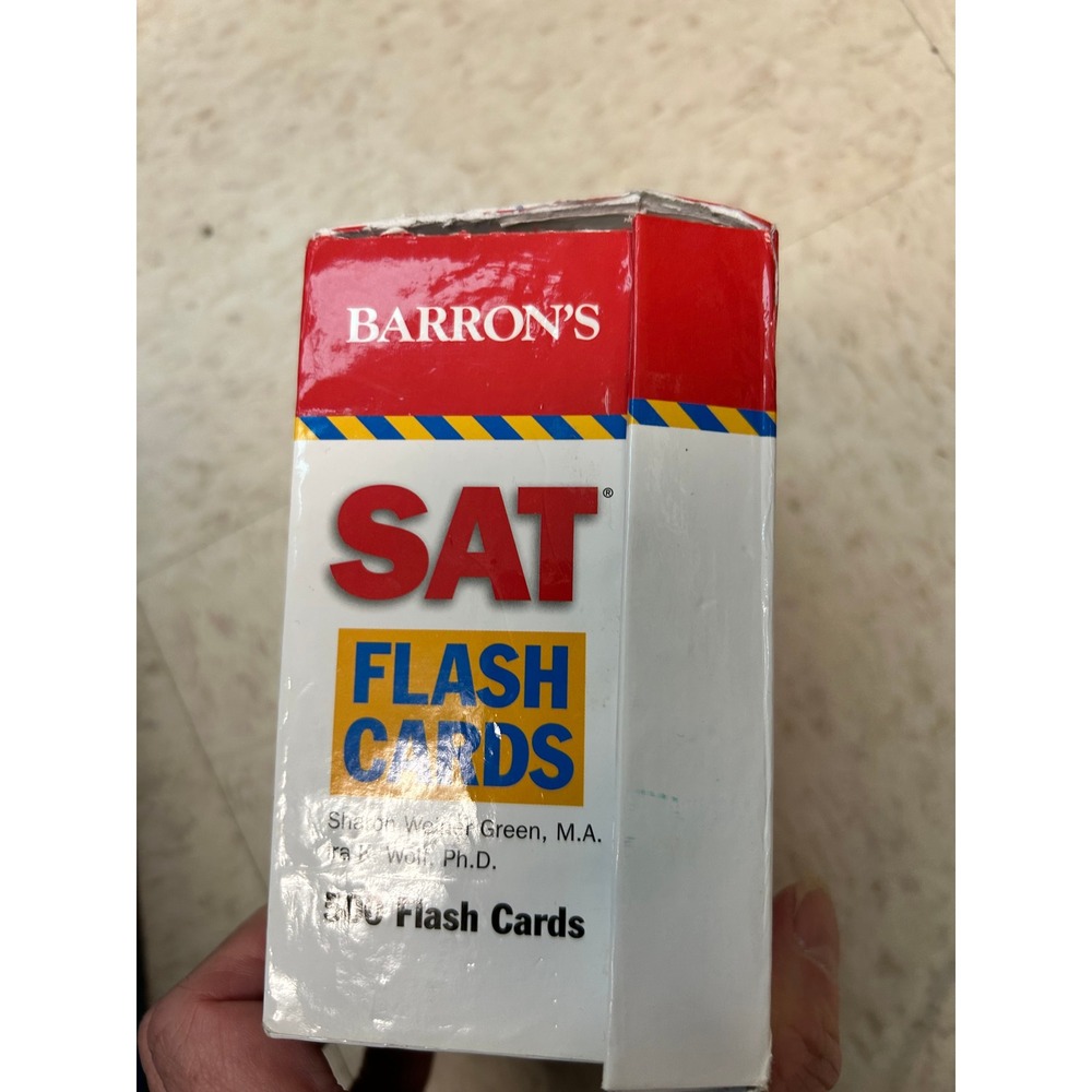 Barron's SAT Flash Cards 500 Count Multicolor Study Prep Set Students - Picture 4 of 6